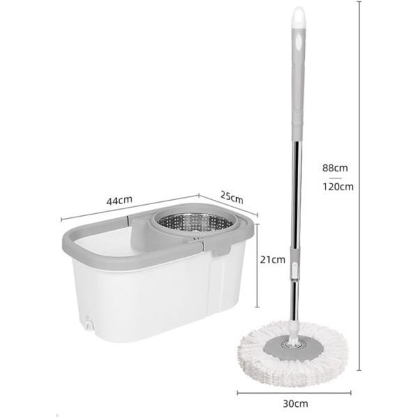 Mopa Giratoria con Balde Gris - Imagen 2